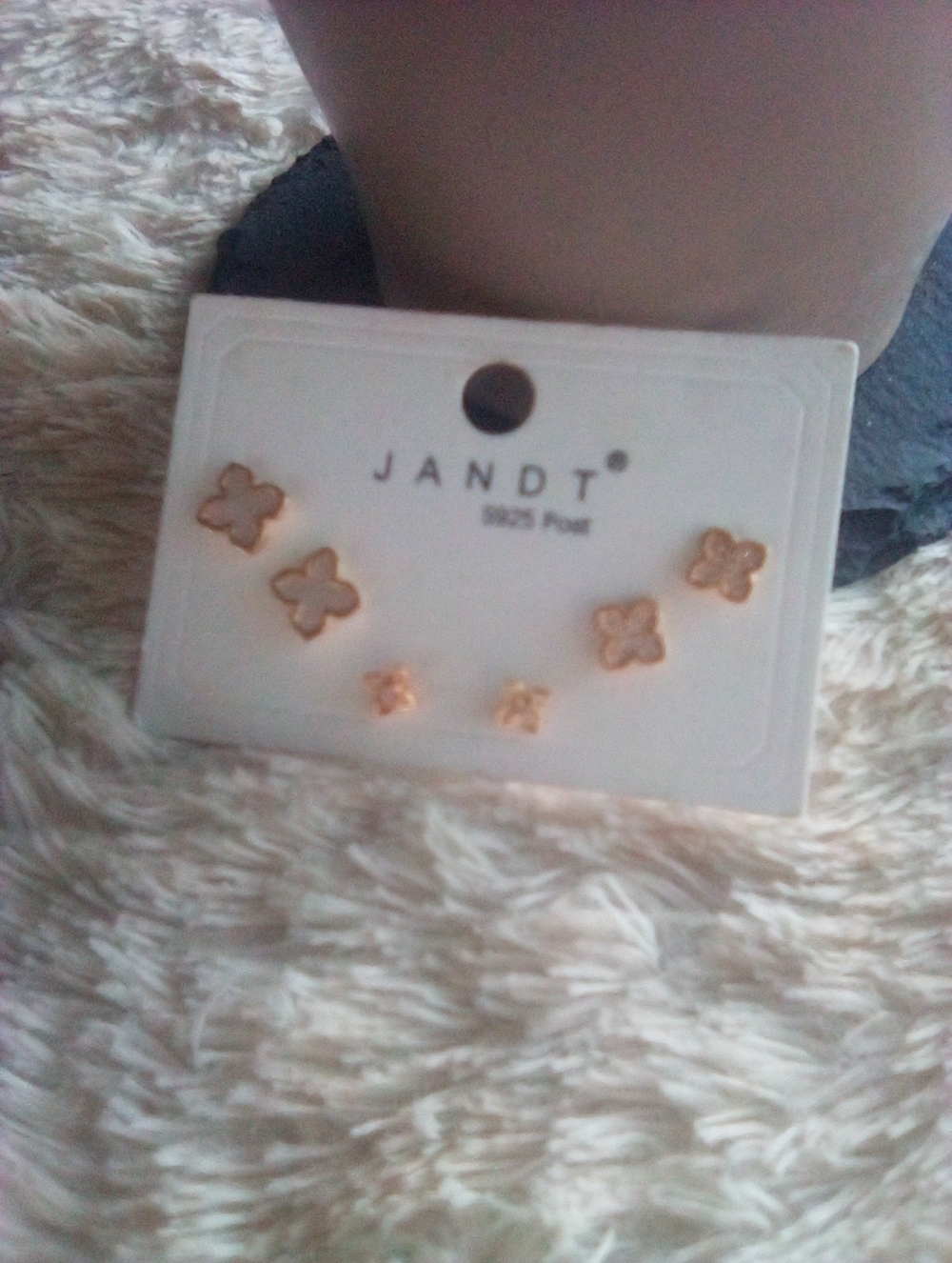 2/$20 Gold Plated Clover Stud Earring Set - 3 Pairs - Picture 6 of 7